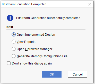 Bitstream Complete Dialog Box